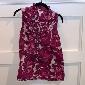 LOFT Sleeveless Cotton Blouse (M)
